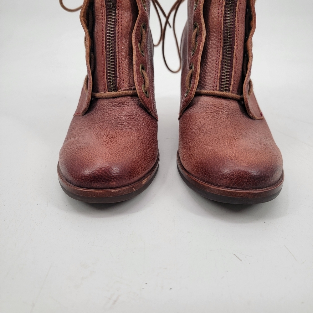 Kork Ease Kalpana Granny Lace Up Leather Boots Size 8 Brown Acadmia Romantic - Picture 4 of 16